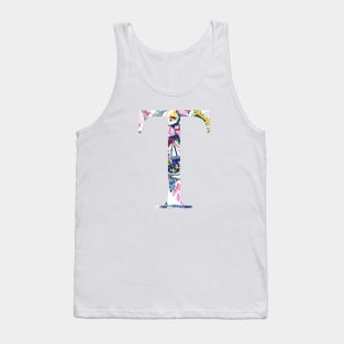 Barcelona Gaudi Mosaic Tau Sorority Letter Tank Top